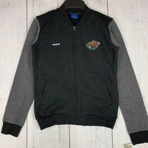 MInnesota Wild NHL Medium Reebok Athletic Jacket Black New Kids‎